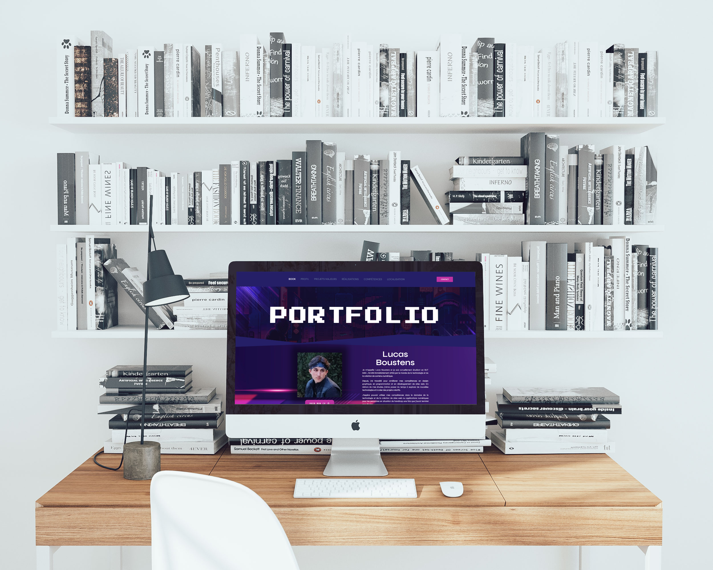 Ce site web est mon portfolio que j'ai dû réaliser sur WordPress. C'est l'une des premières fois où j'utilise ce framework, donc grâce à ce site, j'ai pu me rendre compte de la vitesse à laquelle un site pouvait être construit.